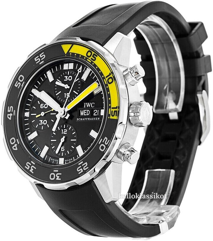 Shop Authentic IWC Aquatimer Automatic Chronograph Black Dial Black Rubber Strap Watch for Men - IW376709 - Luxxuri