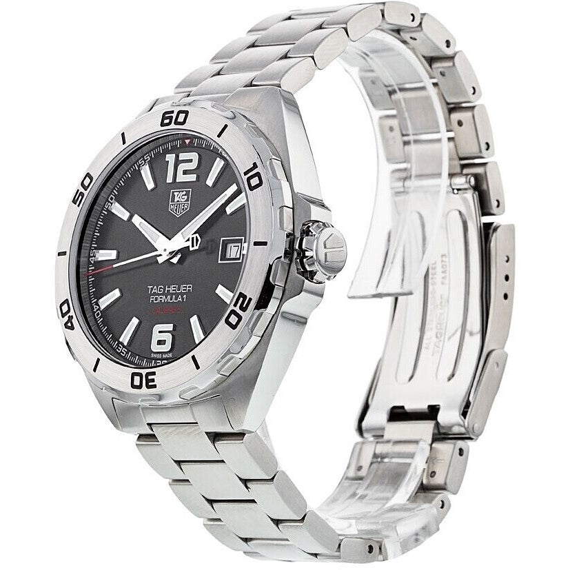 Shop Authentic Tag Heuer Formula 1 Automatic Black Dial Silver Steel Strap Watch for Men - WAZ2113.BA0875 - Luxxuri