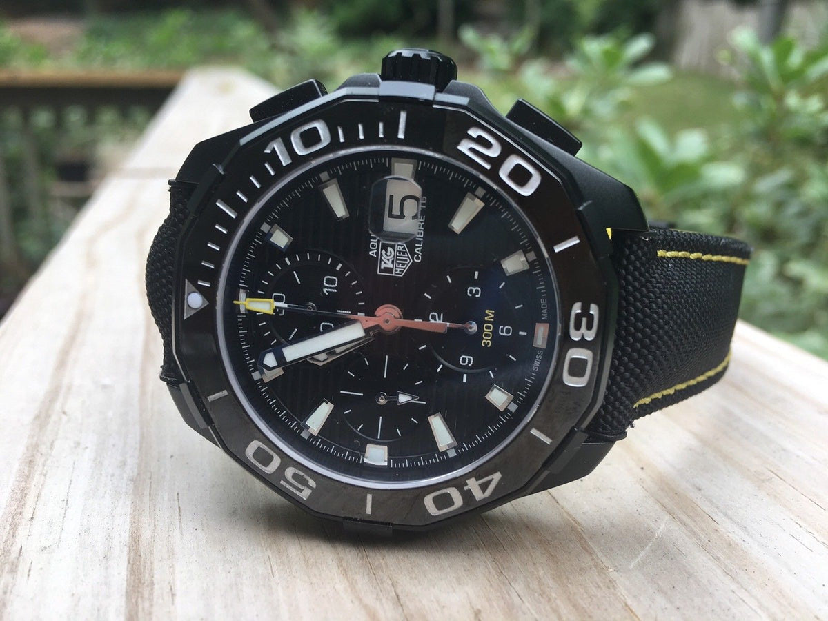 Shop Authentic Tag Heuer Aquaracer PVD Black Dial Watch for Men - CAY218A.FC6361 - Luxxuri