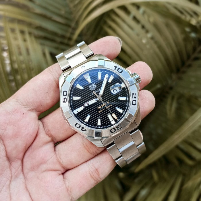 Shop Authentic Tag Heuer Aquaracer Black Dial Watch for Men - WAY2010.BA0927 - Luxxuri