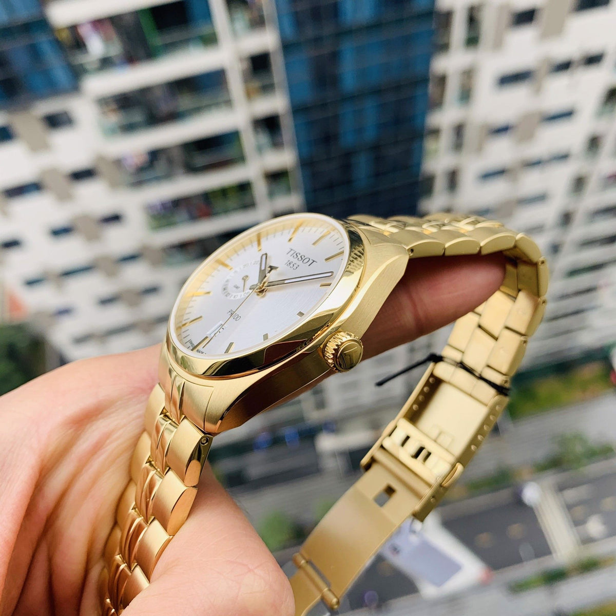 Shop Authentic Tissot T Classic PR 100 Lady White Dial Gold Steel Strap Watch for Women - T101.210.33.031.00 - Luxxuri