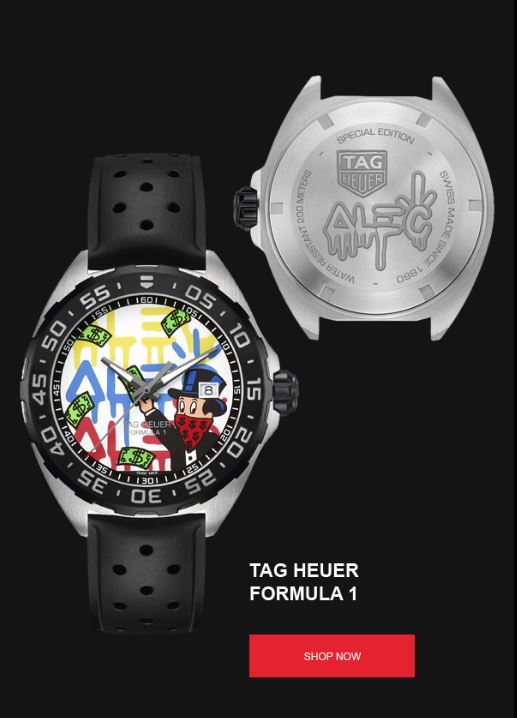 Shop Authentic Tag Heuer Formula 1 Alec Monopoly Black Dial Watch for Men - WAZ1117.FT8023 - Luxxuri