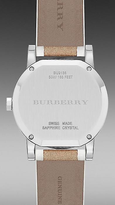 Shop Authentic Burberry The City Silver Dial Brown Leather Strap Watch for Women - BU9136 - Luxxuri