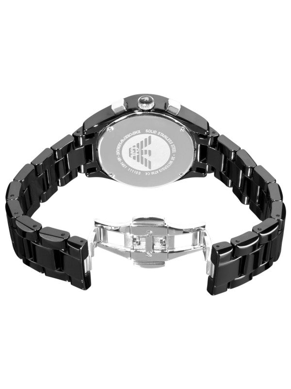 Shop Authentic Emporio Armani Black Ceramic Dial Ceramic Strap Watch For Women - AR1401 - Luxxuri