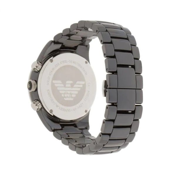 Shop Authentic Emporio Armani Black Ceramic Chronograph Black Dial Watch For Men - AR1421 - Luxxuri