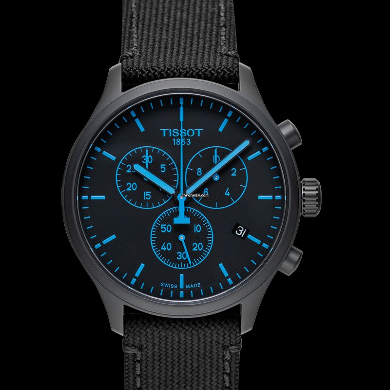 Shop Authentic Tissot Chrono XL Quartz Black Dial Black Nylon Strap Watch For Men - T116.617.37.051.00 - Luxxuri