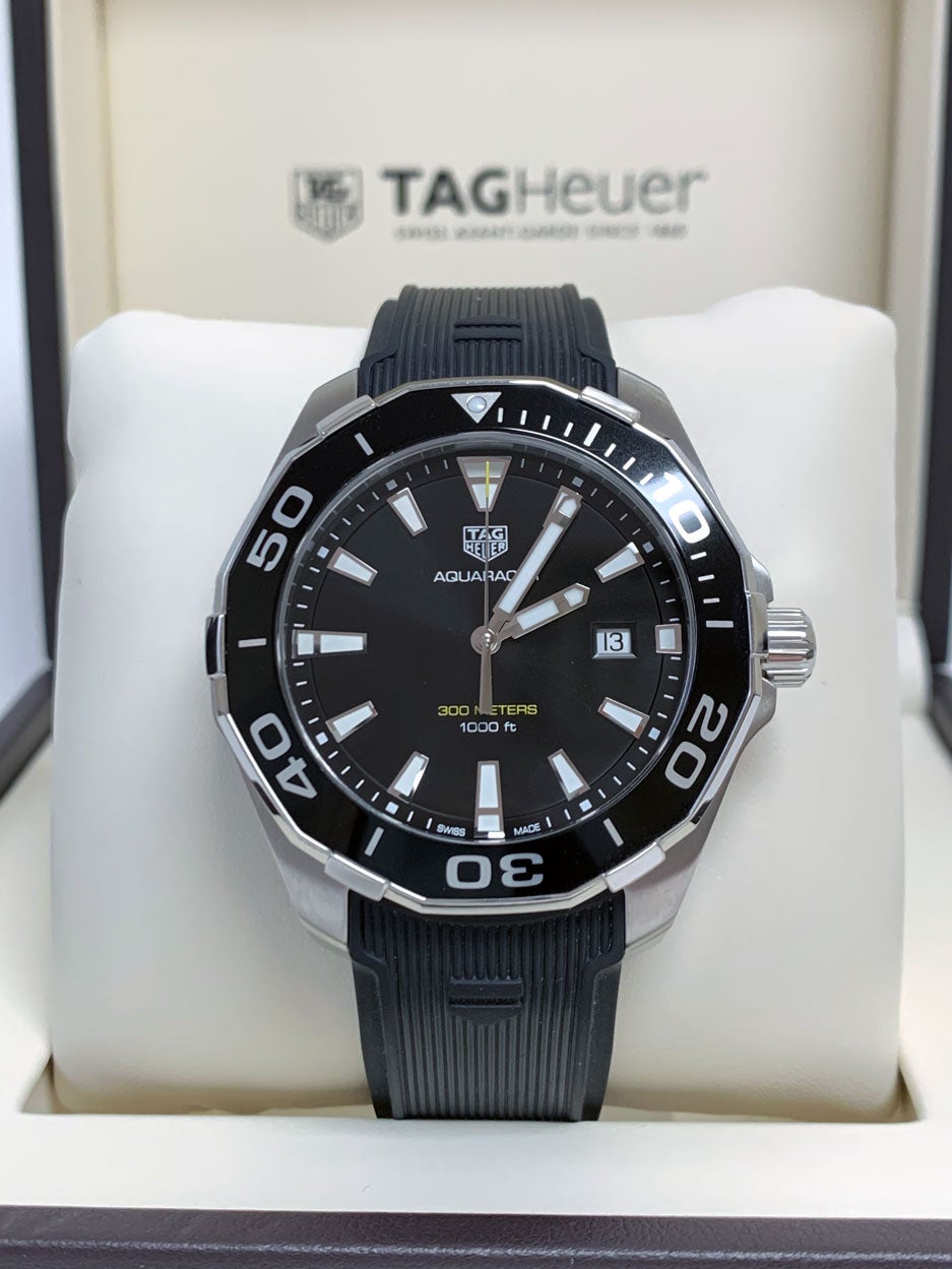Shop Authentic Tag Heuer Aquaracer Black Dial Watch for Men - WAY101A.FT6141 - Luxxuri