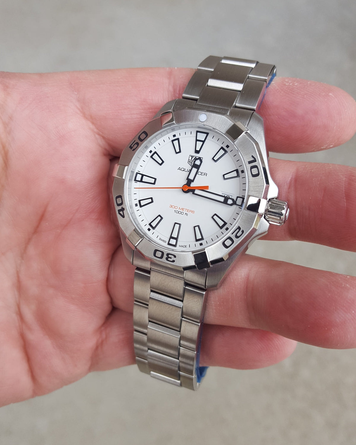Shop Authentic Tag Heuer Aquaracer White Dial Watch for Men - WBD1111.BA0928 - Luxxuri