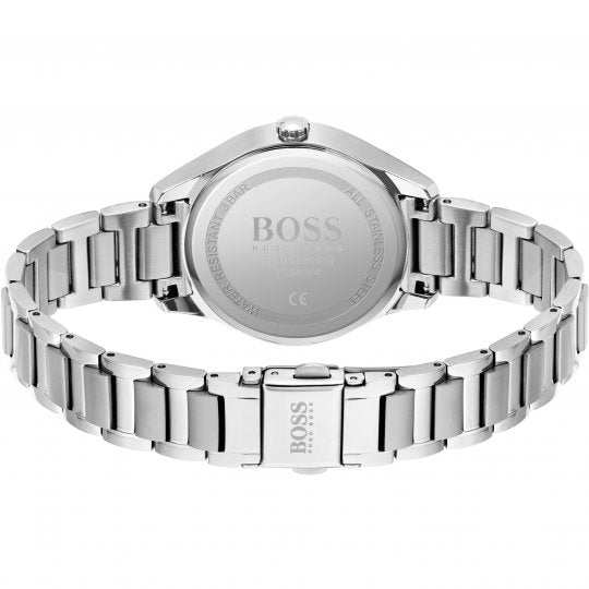 Shop Authentic Hugo Boss Grand Course Blue Dial Silver Steel Strap Watch for Women - 1502583 - Luxxuri