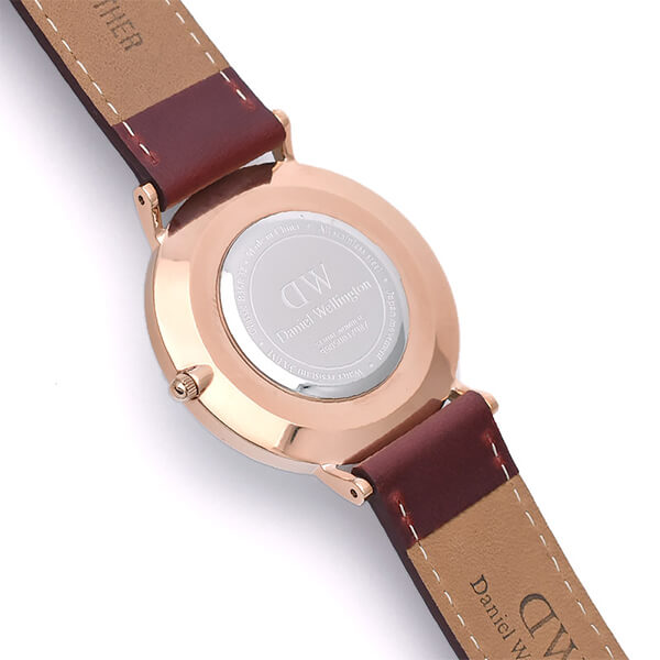 Shop Authentic Daniel Wellington Classic Suffolk White Dial Brown Leather Strap Watch For Men - DW00100122 - Luxxuri