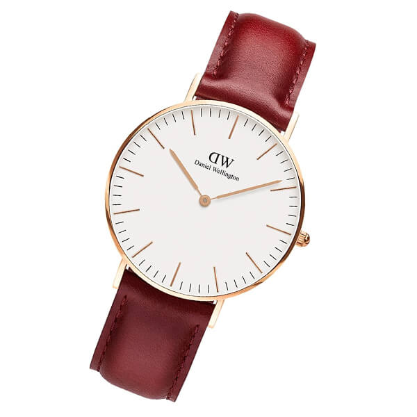 Shop Authentic Daniel Wellington Classic Suffolk White Dial Brown Leather Strap Watch For Men - DW00100122 - Luxxuri