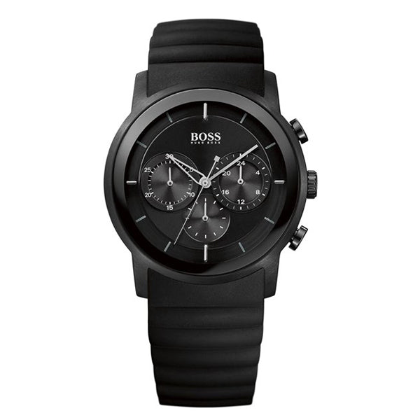 Shop Authentic Hugo Boss Modern Black Dial Black Rubber Strap Watch for Men - 1512639 - Luxxuri