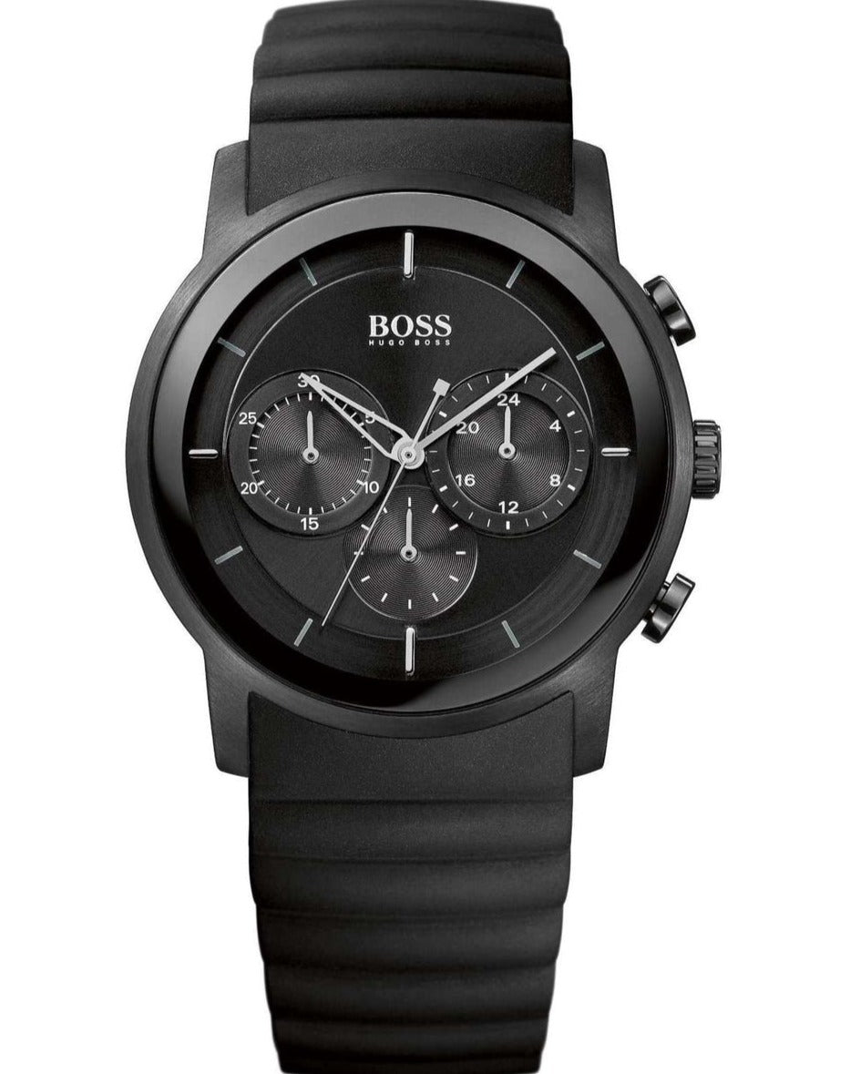 Shop Authentic Hugo Boss Modern Black Dial Black Rubber Strap Watch for Men - 1512639 - Luxxuri