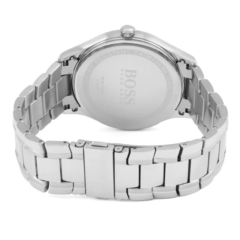 Shop Authentic Hugo Boss Governer Blue Dial Silver Steel Strap Watch for Men - 1513487 - Luxxuri
