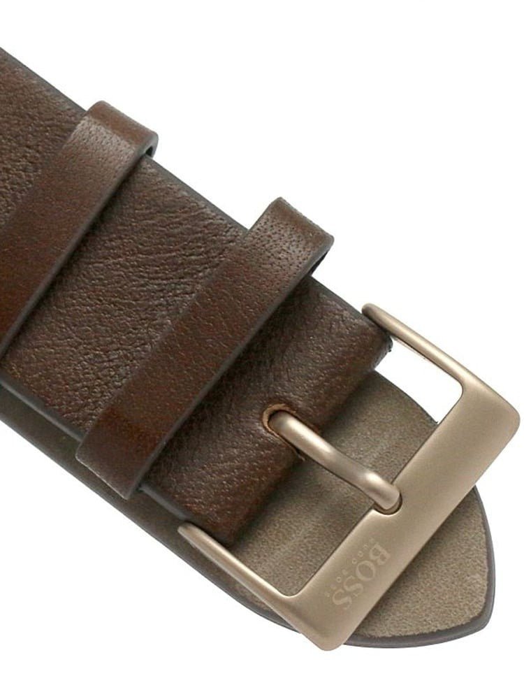 Shop Authentic Hugo Boss Santiago Grey Dial Brown Leather Strap Watch for Men - 1513861 - Luxxuri