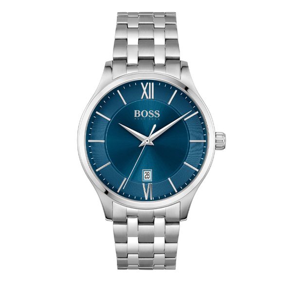 Shop Authentic Hugo Boss Governer Blue Dial Silver Steel Strap Watch for Men - 1513487 - Luxxuri