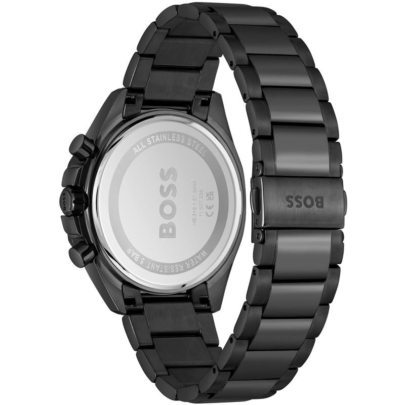 Shop Authentic Hugo Boss Cloud Chronograph Black Dial Black Steel Strap Watch For Men - 1514016 - Luxxuri