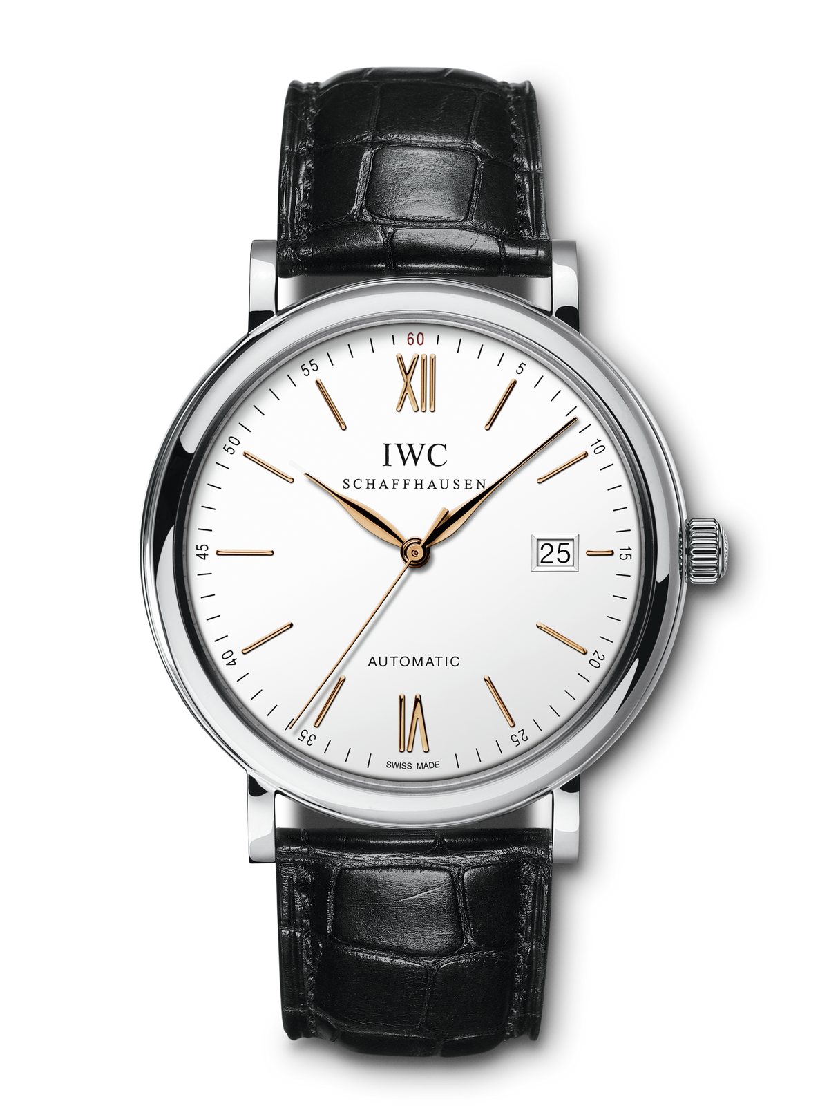 Shop Authentic IWC Portofino Automatic White Dial Black Leather Strap Watch for Men - IW356517 - Luxxuri