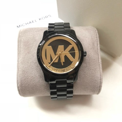 Shop Authentic Michael Kors Runway Black Dial Black Steel Strap Watch for Women - MK6057 - Luxxuri