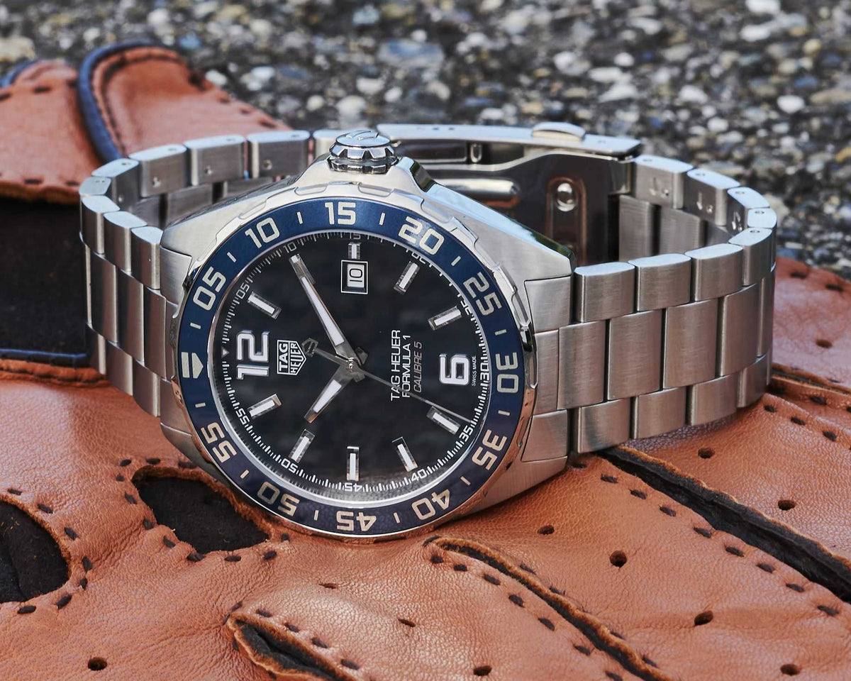 Shop Authentic Tag Heuer Formula 1 Bucherer Blue Edition Blue Dial Silver Steel Strap Watch for Men - WAZ2015.BA0842 - Luxxuri