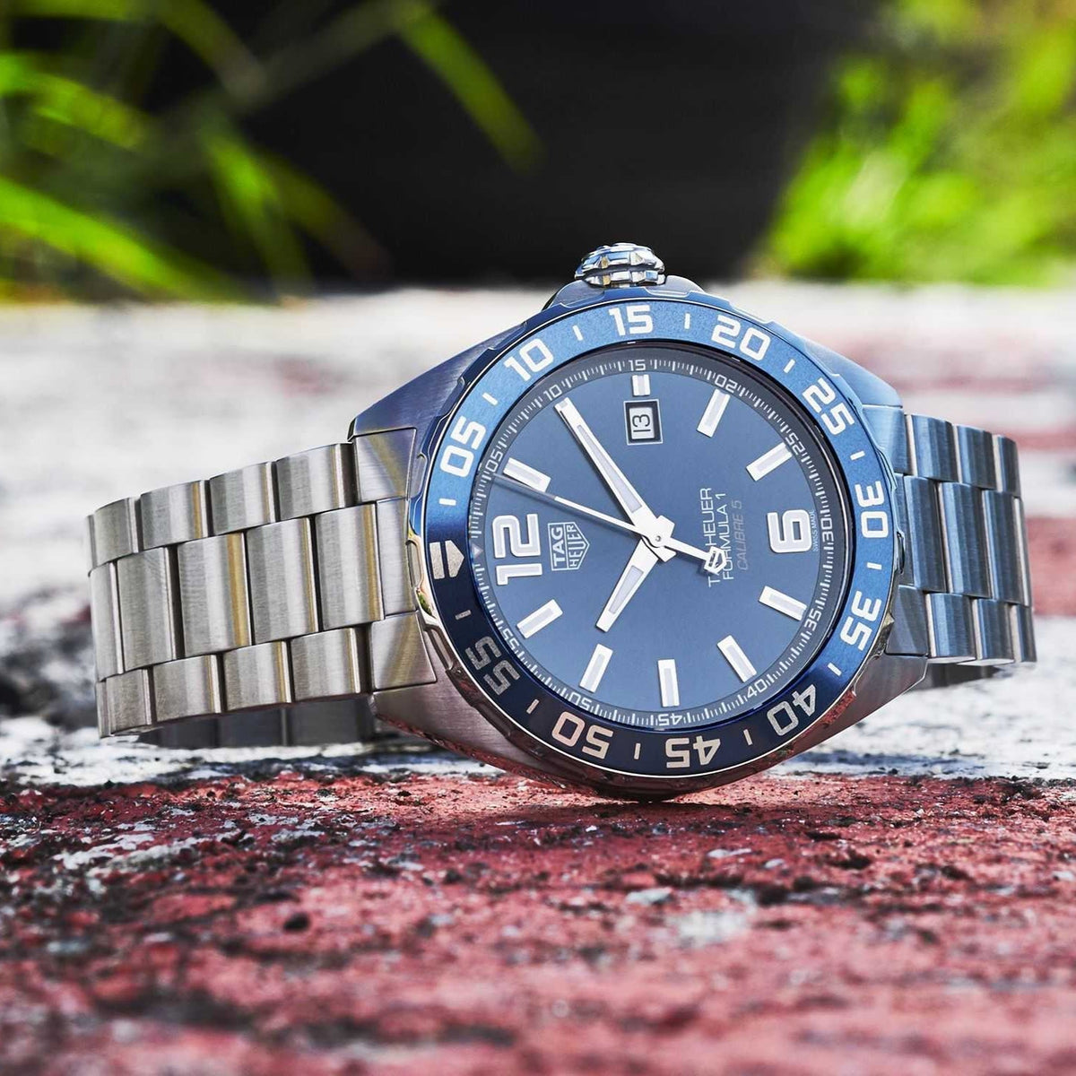 Shop Authentic Tag Heuer Formula 1 Bucherer Blue Edition Blue Dial Silver Steel Strap Watch for Men - WAZ2015.BA0842 - Luxxuri