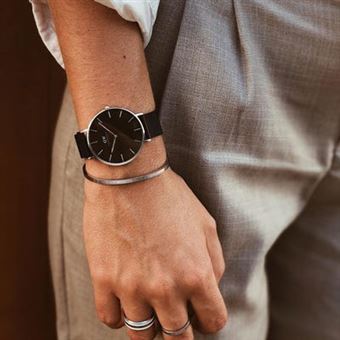 Shop Authentic Daniel Wellington Petite Ashfield Black Dial Black Mesh Strap Watch For Women - DW00100202 - Luxxuri