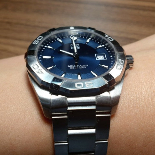 Shop Authentic Tag Heuer Aquaracer Blue Dial Watch for Men - WAY1112.BA0928 - Luxxuri