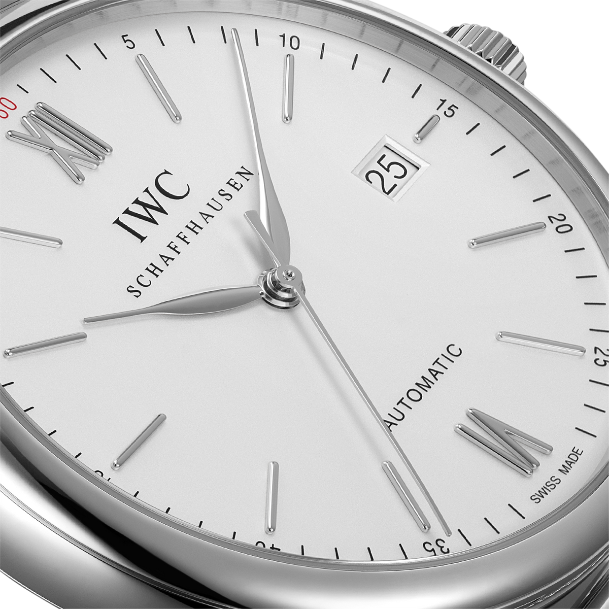 Shop Authentic IWC Portofino Automatic White Dial Silver Mesh Bracelet Watch for Men - IW356505 - Luxxuri