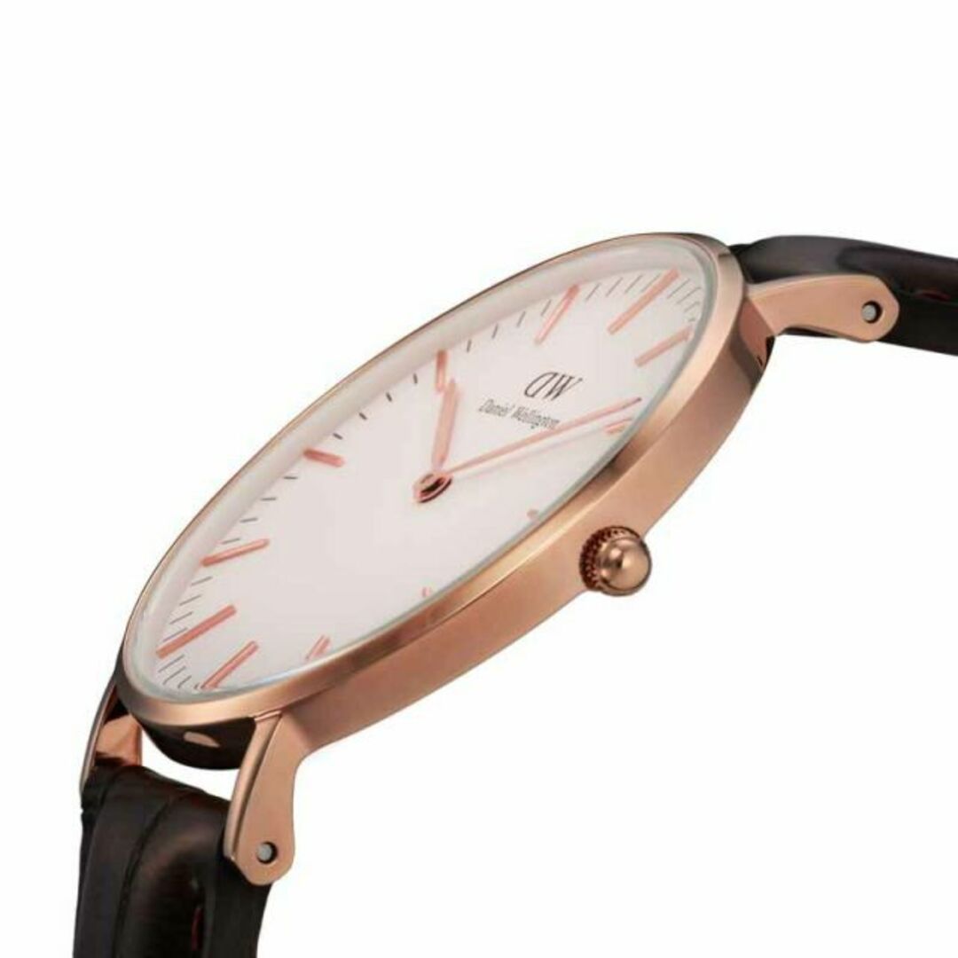 Shop Authentic Daniel Wellington Classic York White Dial Brown Leather Strap Watch For Women - DW00100038 - Luxxuri