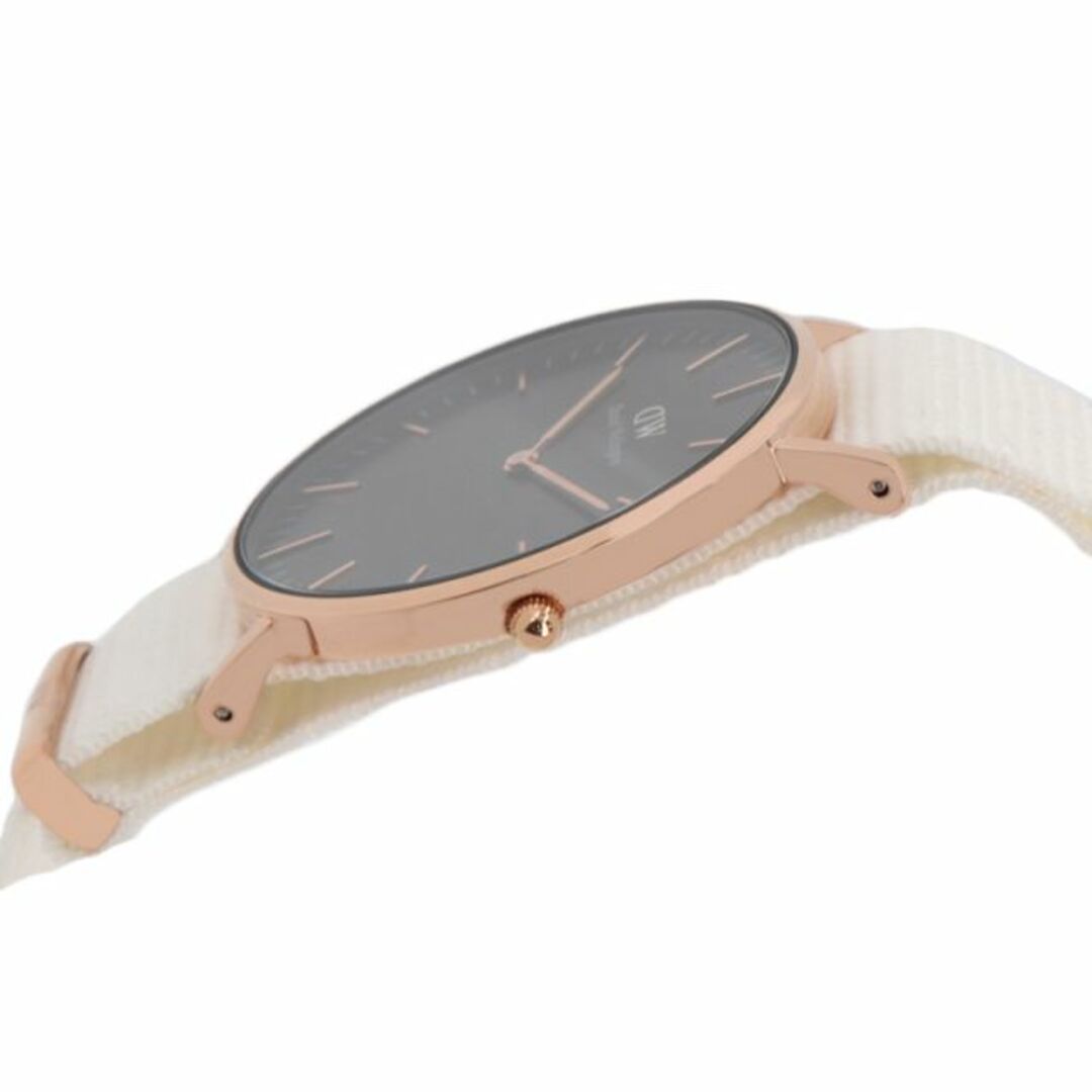 Shop Authentic Daniel Wellington Classic Petite Dover Black Dial White NATO Strap Watch For Women - DW00100312 - Luxxuri