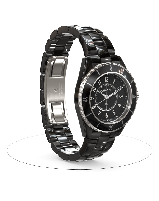 Shop Authentic Chanel J12 Quartz Black Dial Black Steel Strap Watch for Women - J12 H5695 - Luxxuri