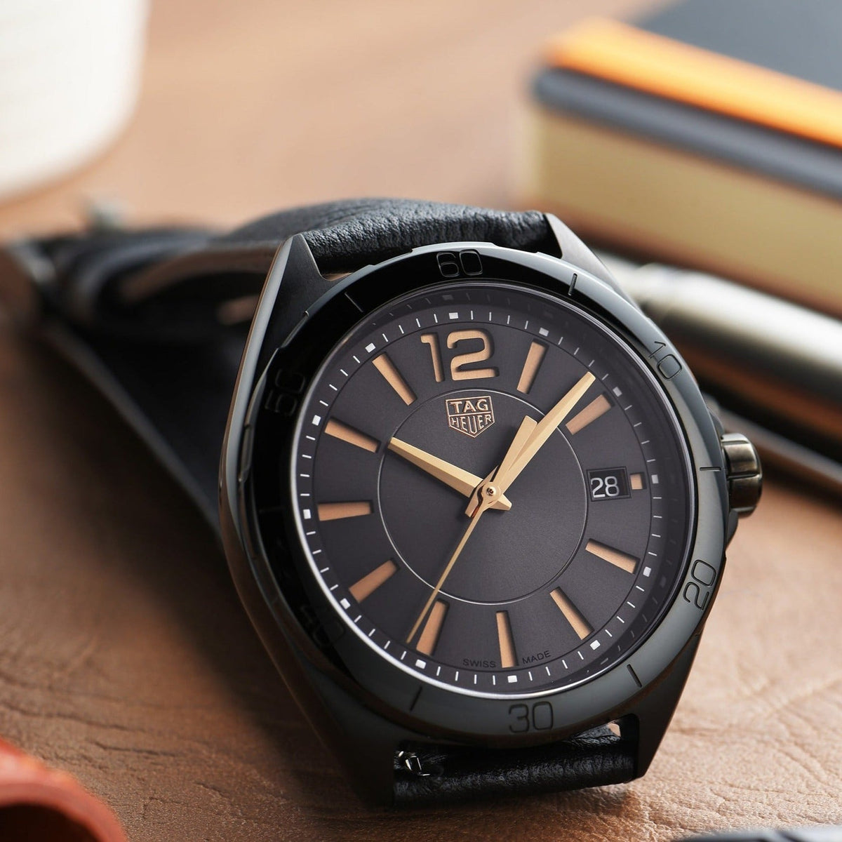 Shop Authentic Tag Heuer Formula 1 Quartz Black Dial Black Leather Strap Watch for Women - WBJ1314.FC8230 - Luxxuri