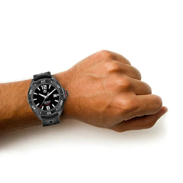 Shop Authentic Tag Heuer Formula 1 Automatic Black Dial Black Rubber Strap Watch for Men - WAZ2115.FT8023 - Luxxuri