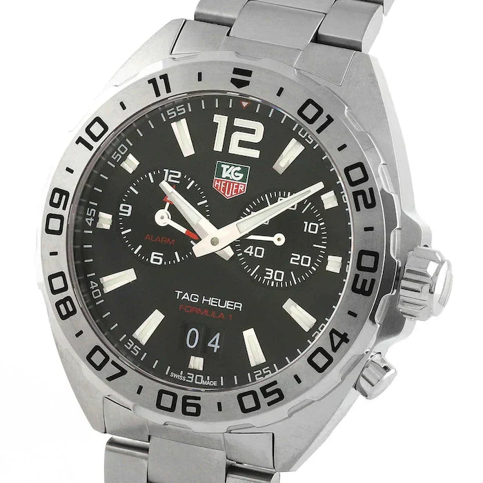 Shop Authentic Tag Heuer Formula 1 Black Dial Silver Steel Strap Watch for Men - WAZ111A.BA0875 - Luxxuri