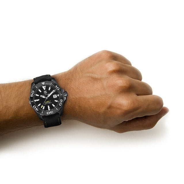 Shop Authentic Tag Heuer Aquaracer Black Dial Watch for Men - WAY218A.FC6362 - Luxxuri