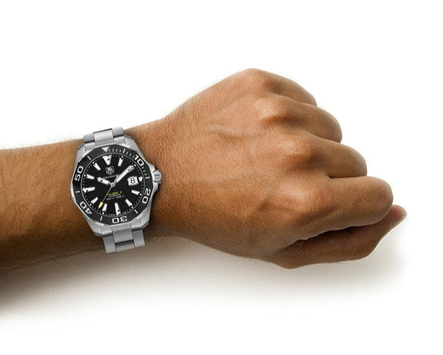 Shop Authentic Tag Heuer Aquaracer Black Dial Watch for Men - WAY211A.BA0928 - Luxxuri