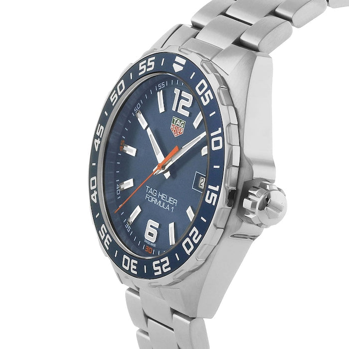 Shop Authentic Tag Heuer Formula 1 Quartz Blue Dial Silver Steel Strap Watch for Men - WAZ1010.BA0842 - Luxxuri