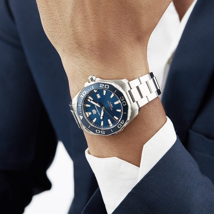 Shop Authentic Tag Heuer Aquaracer Blue Dial Watch for Men - WAY101C.BA0746 - Luxxuri
