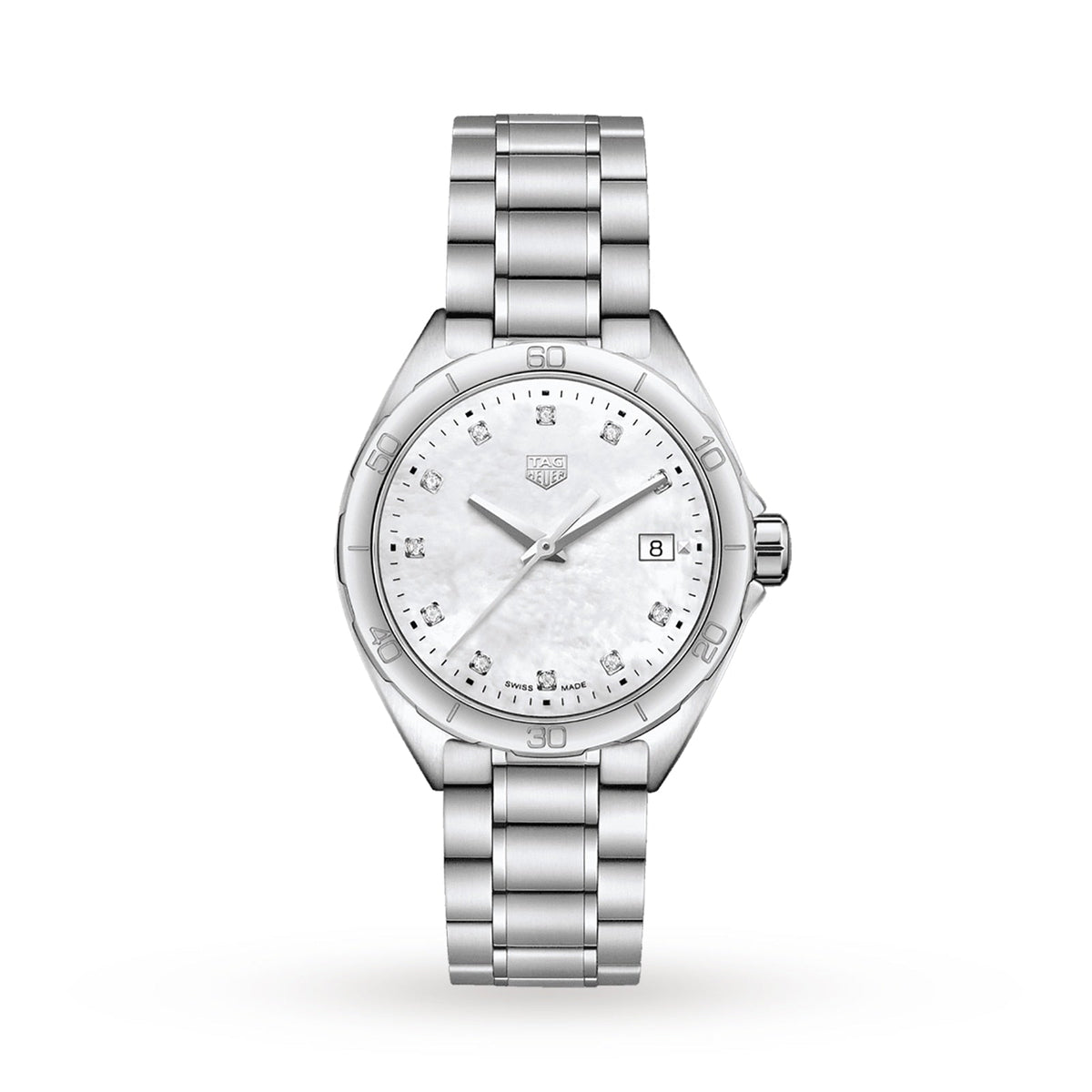 Shop Authentic Tag Heuer Formula 1 Diamonds Mother of Pearl White Dial Watch for Women - WBJ1319.BA0666 - Luxxuri