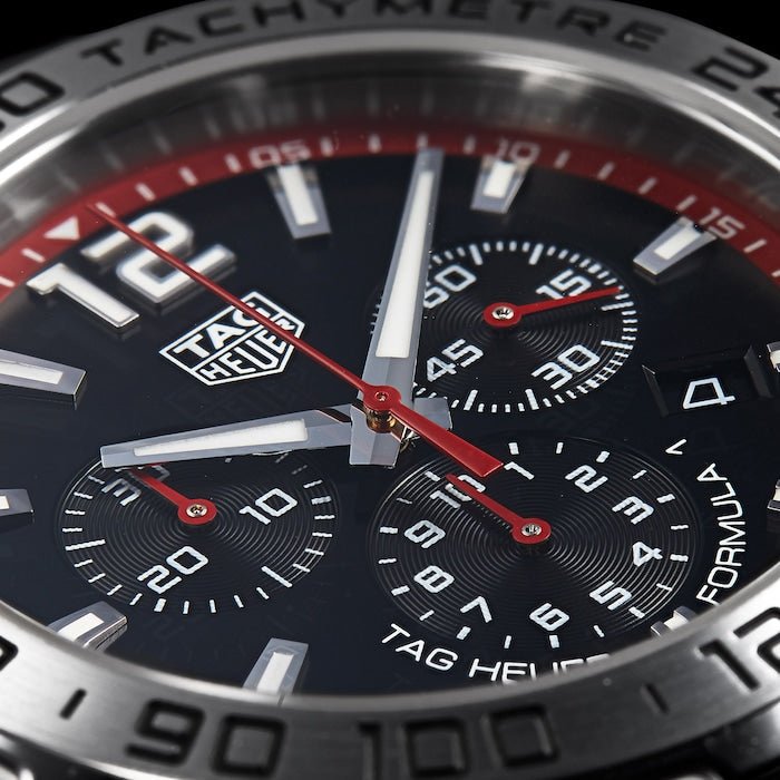 Shop Authentic Tag Heuer Formula 1 Chronograph Black Dial Silver Steel Strap Watch for Men - CAZ101Y.BA0842 - Luxxuri