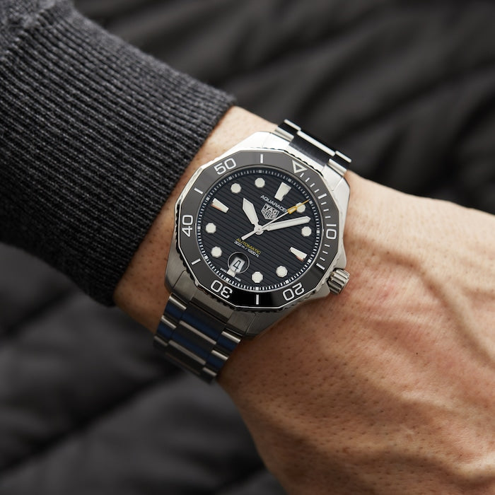 Shop Authentic Tag Heuer Aquaracer Professional 300 Automatic Black Dial Silver Steel Strap Watch for Men - WBP201A.BA0632 - Luxxuri