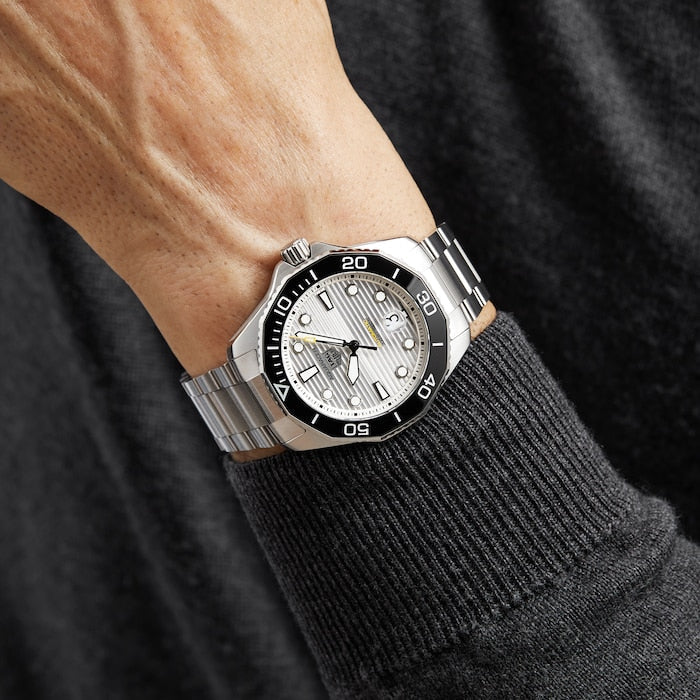 Shop Authentic Tag Heuer Aquaracer Professional 300 Automatic Silver Dial Silver Steel Strap Watch for Men - WBP201C.BA0632 - Luxxuri
