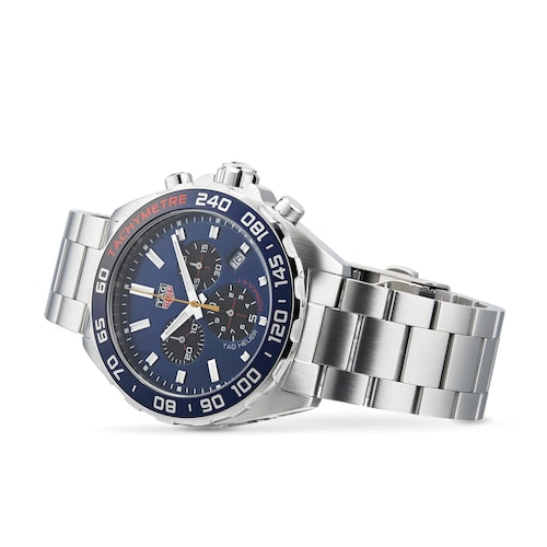 Shop Authentic Tag Heuer Formula 1 Red Bull Racing Chronograph Blue Dial Silver Steel Strap Watch for Men - CAZ101AK.BA0842 - Luxxuri