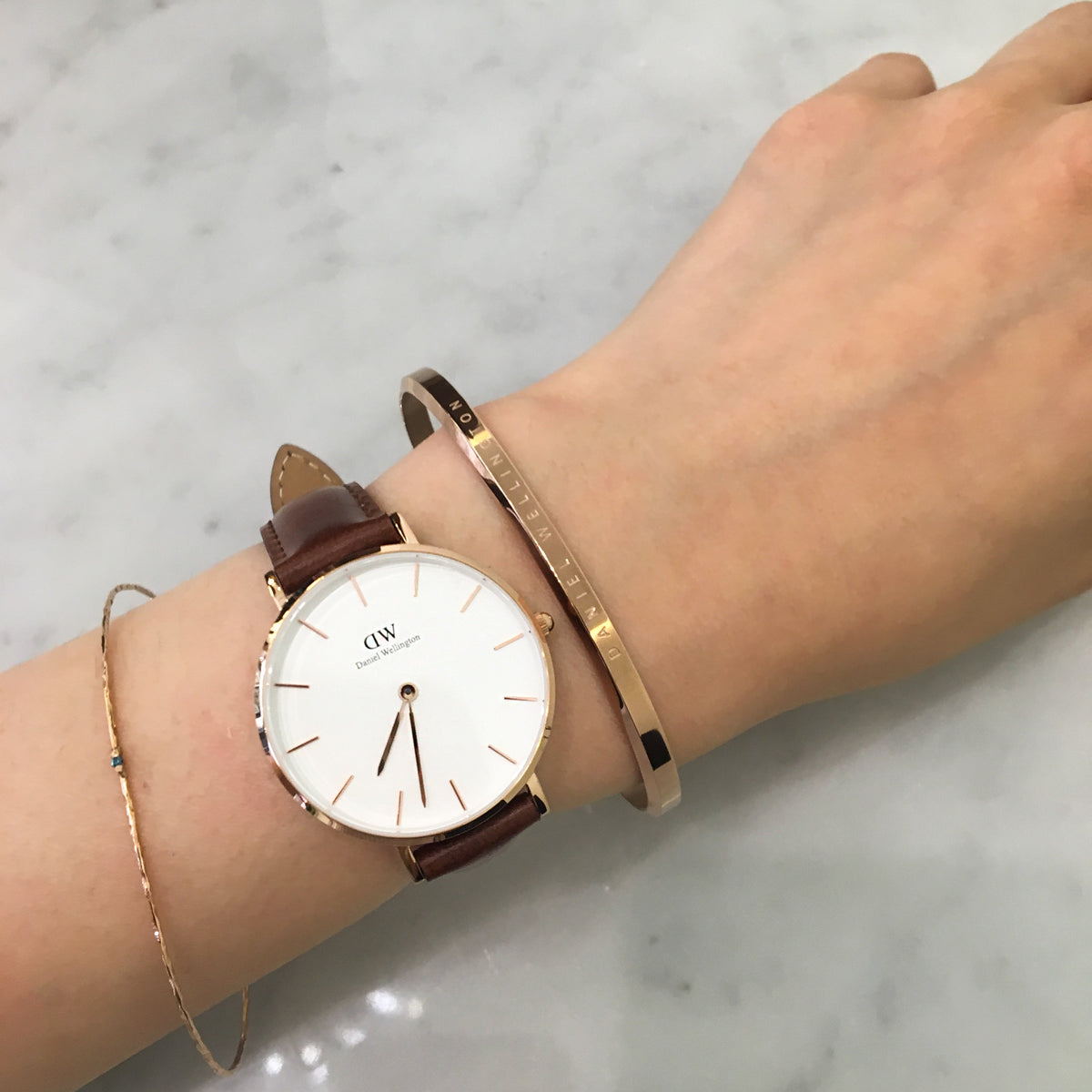 Shop Authentic Daniel Wellington Petite St Mawes White Dial Brown Leather Strap Watch For Women - DW00100175 - Luxxuri