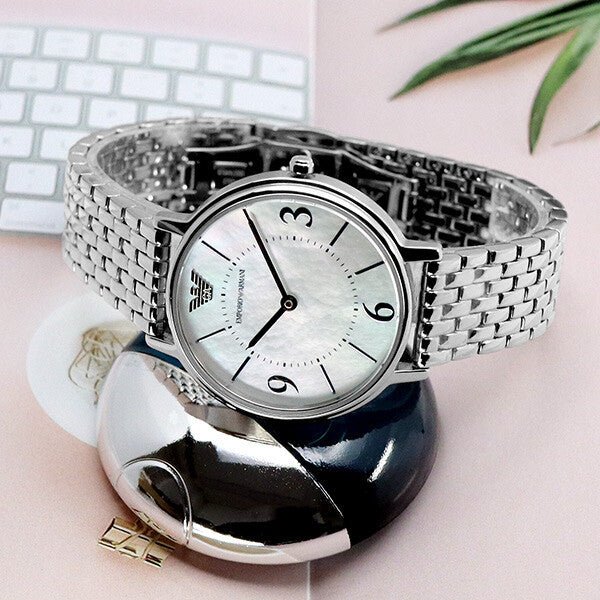 Shop Authentic Emporio Armani Kappa Mother of Pearl Dial Silver Steel Watch For Women - AR2507 - Luxxuri