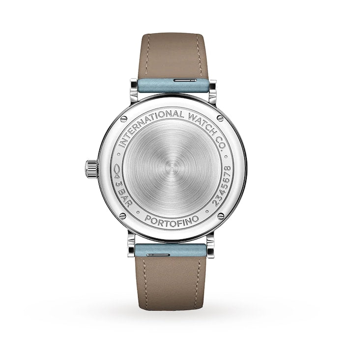 Shop Authentic IWC Portofino Automatic Blue Dial Blue Leather Strap Watch for Women - IW357416 - Luxxuri
