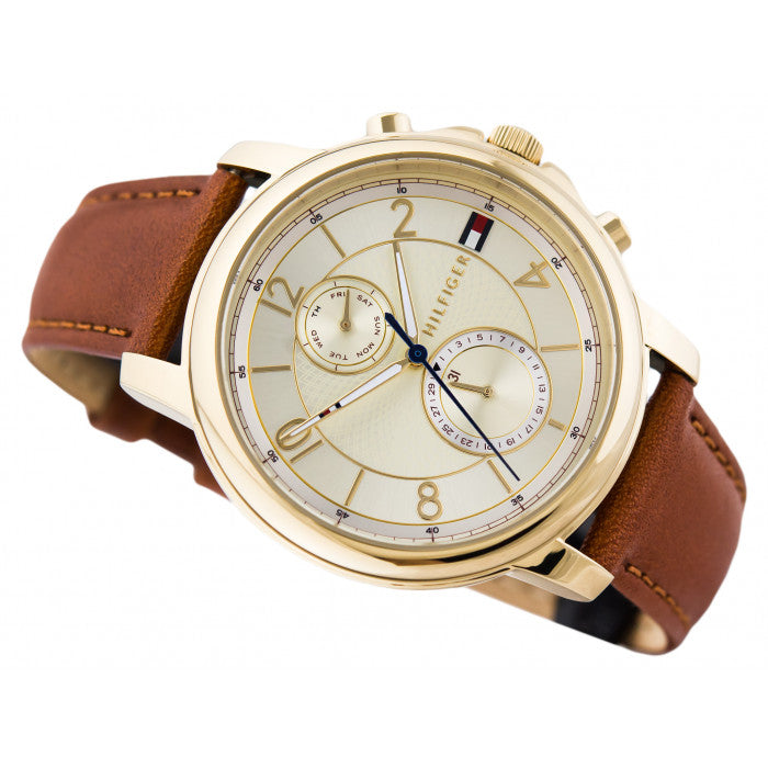 Shop Authentic Tommy Hilfiger Claudia Rose Gold Dial Brown Leather Strap Watch for Women - 1781818 - Luxxuri