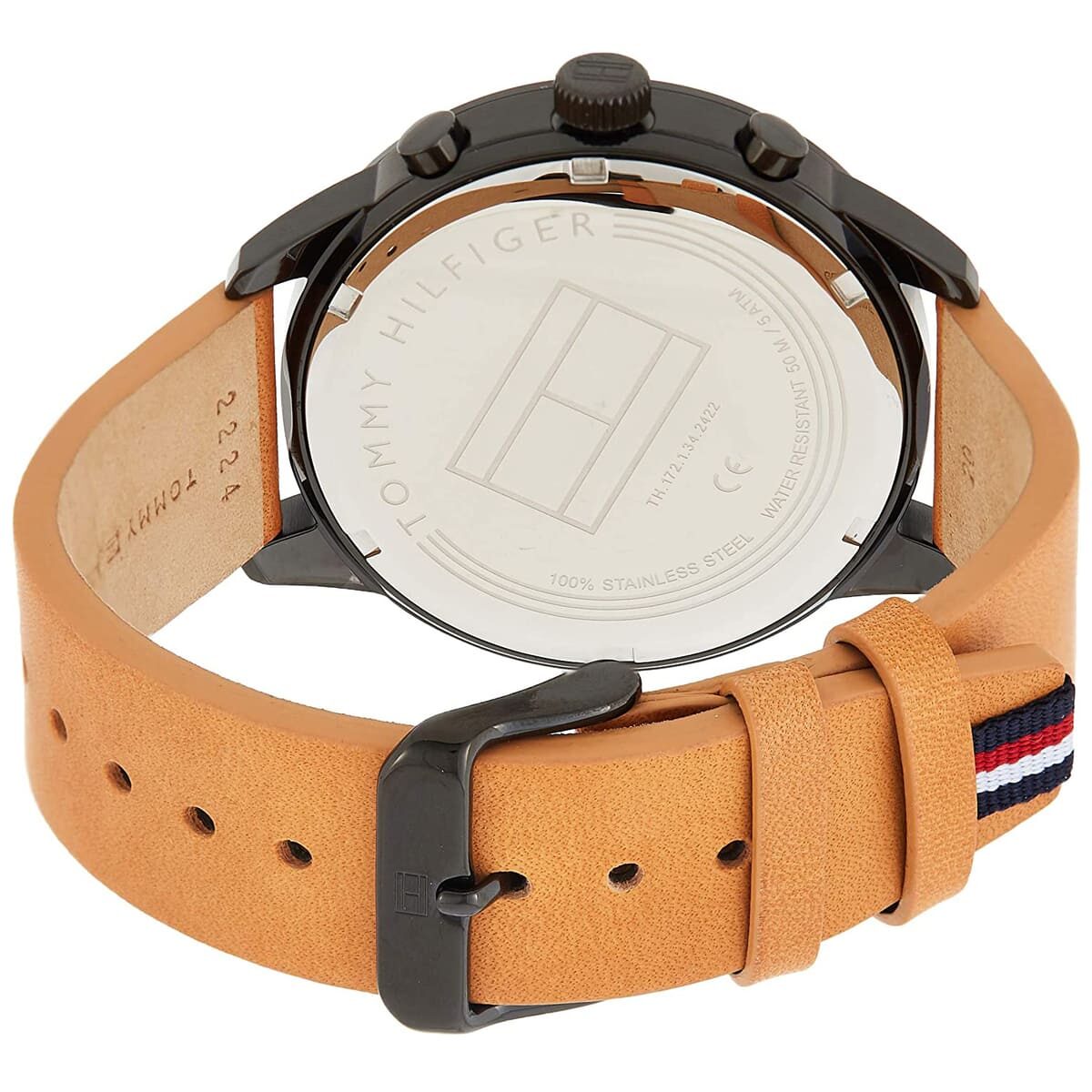 Shop Authentic Tommy Hilfiger James Quartz Black Dial Brown Leather Strap Watch For Men - 1791486 - Luxxuri