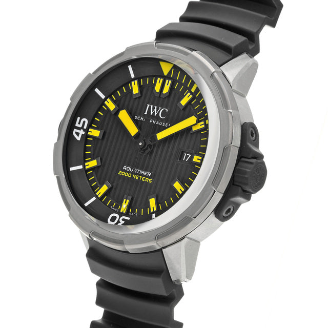 Shop Authentic IWC Aquatimer Automatic 2000 Black Dial Black Rubber Strap Watch for Men - IW358001 - Luxxuri