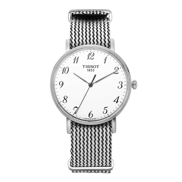 Shop Authentic Tissot T Classic Everytime Medium White Dial Two Tone NATO Strap Watch for Women - T109.410.18.032.00 - Luxxuri
